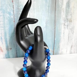 Hand crafted acrylic and glass beaded bracelet