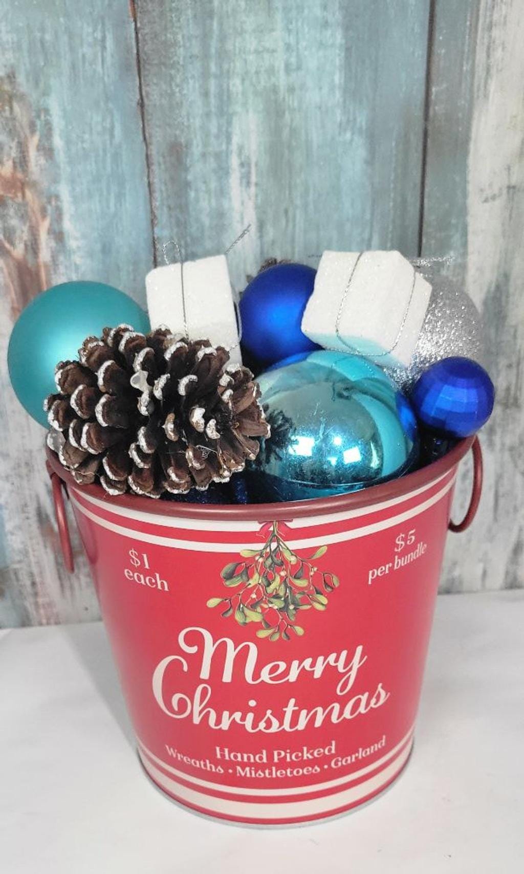 Ashland Christmas Decorative Centerpiece Container - Thumbnail 4
