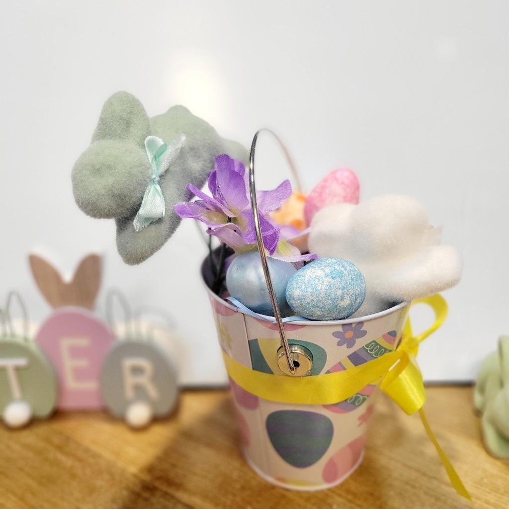 Easter Egg and Flower Table Home Decor Bucket - Thumbnail 5