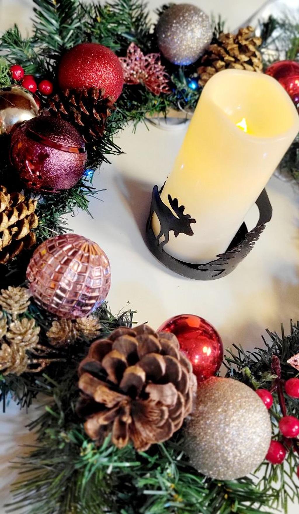 Christmas table centerpiece or door hanging wreath - Thumbnail 3