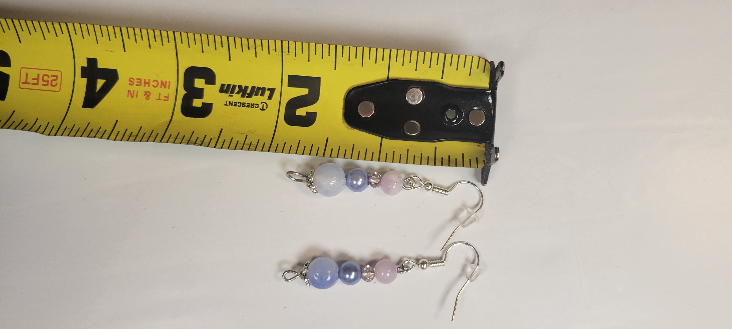 Glass bead hook drop pierced earrings - Thumbnail 4