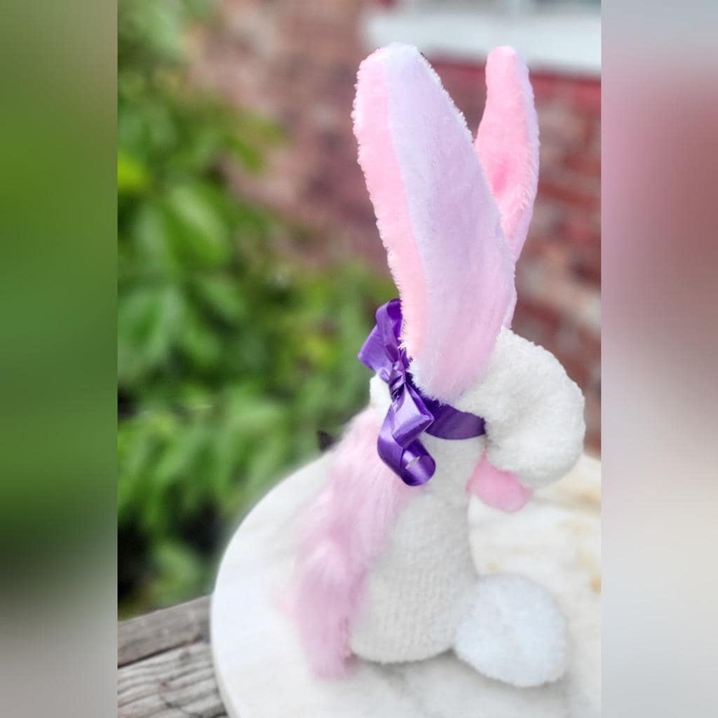 Pink and Purple Bunny Gnome Decor 15" - Thumbnail 5