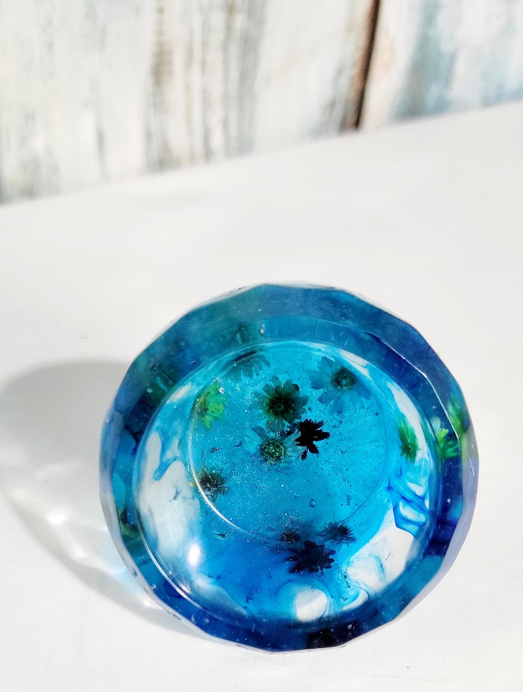 Hand crafted 1.5" resin planter or led tealight holder - Thumbnail 5