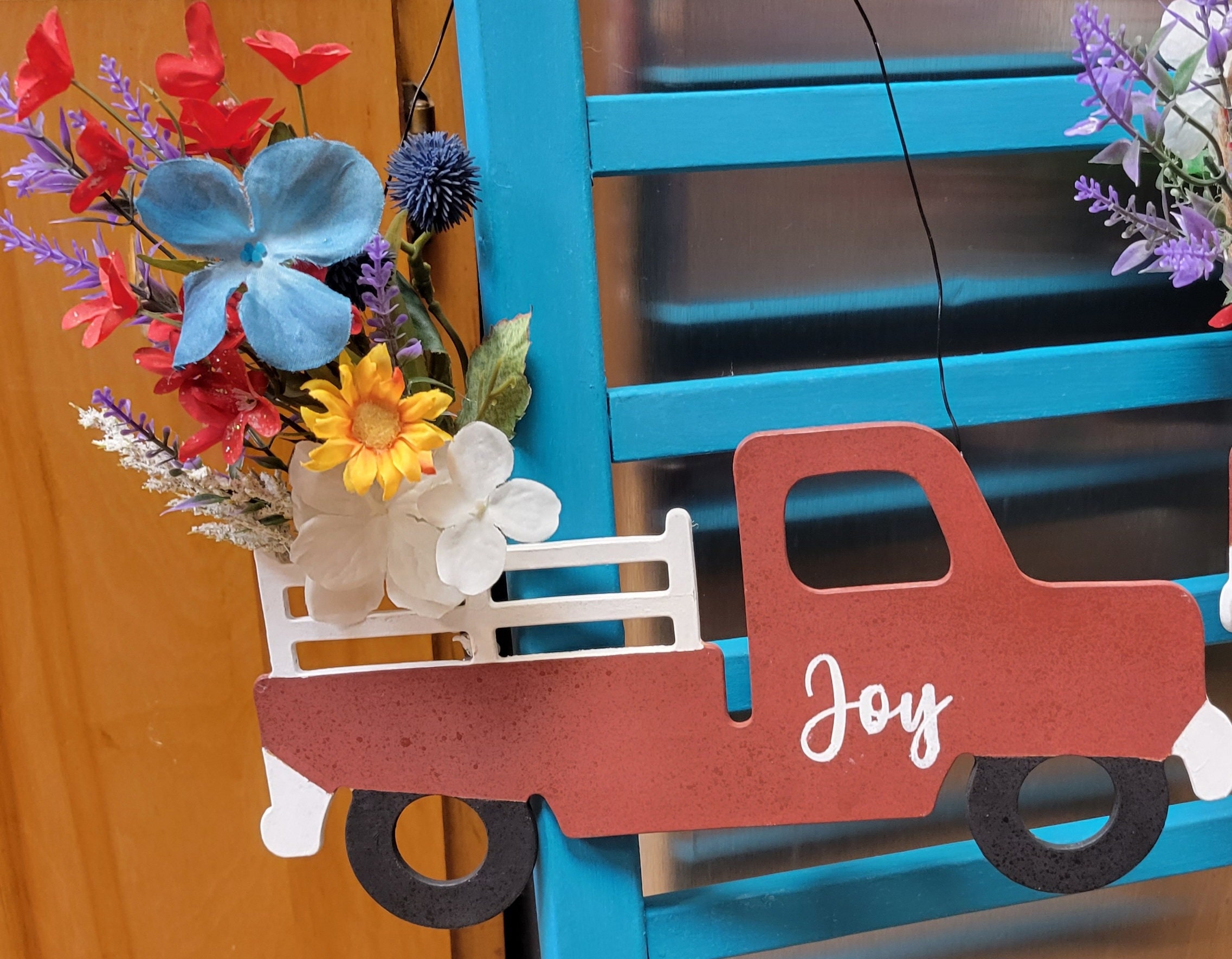 Farmhouse truck wood sign wall Decor - Thumbnail 2