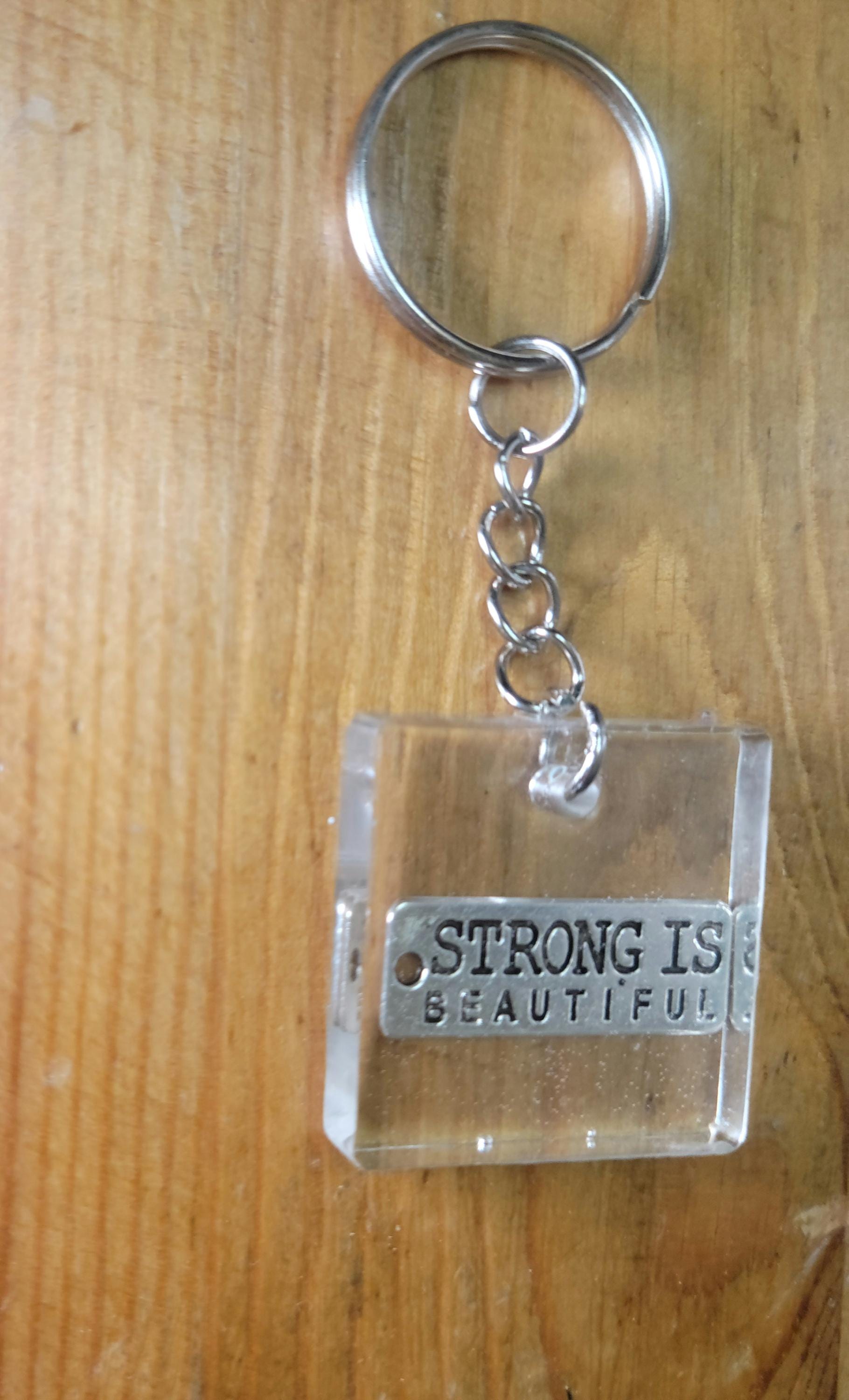 Strong is Beautiful resin keychain - Thumbnail 2