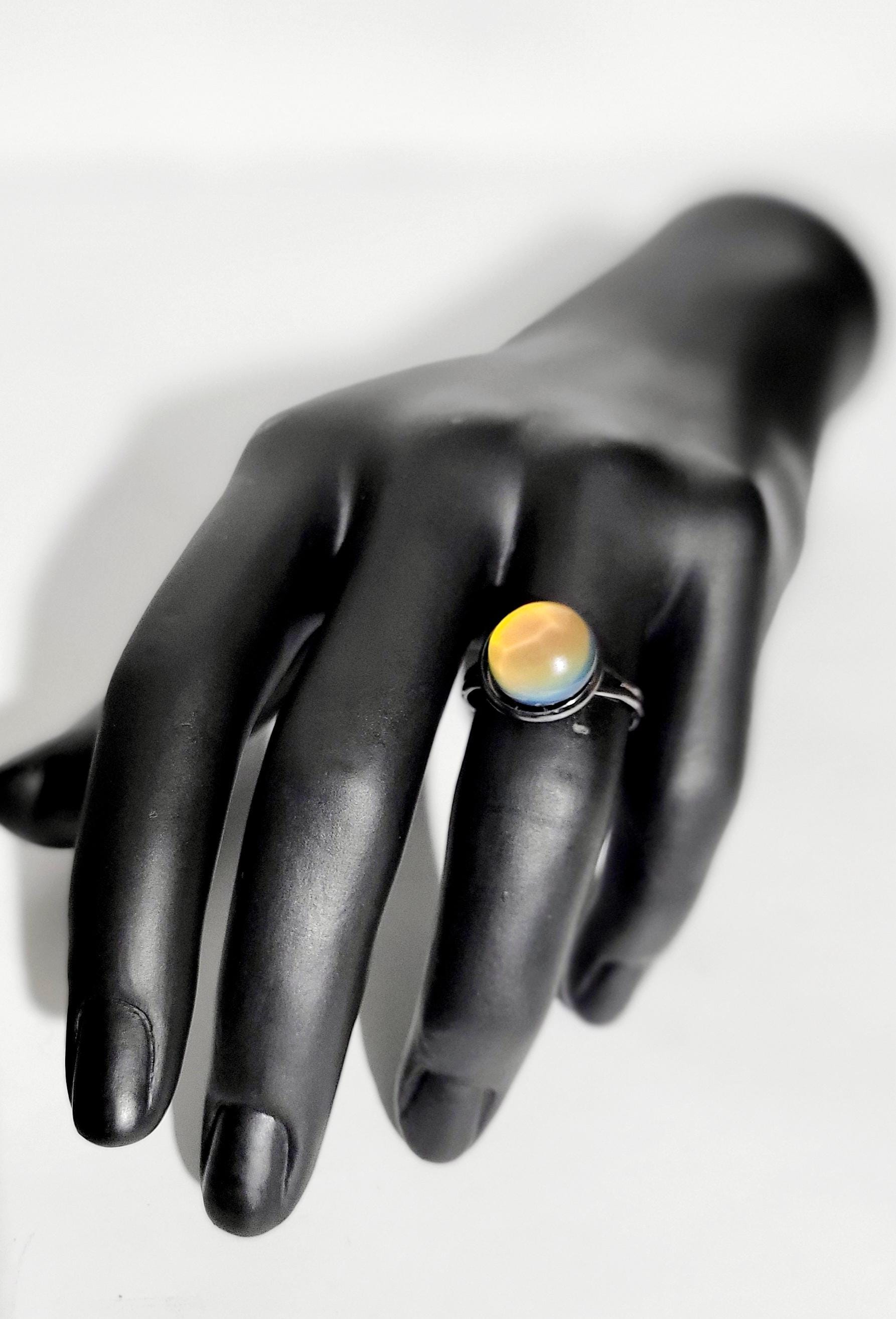 Hand crafted adjustable color changing mood ring - Thumbnail 2