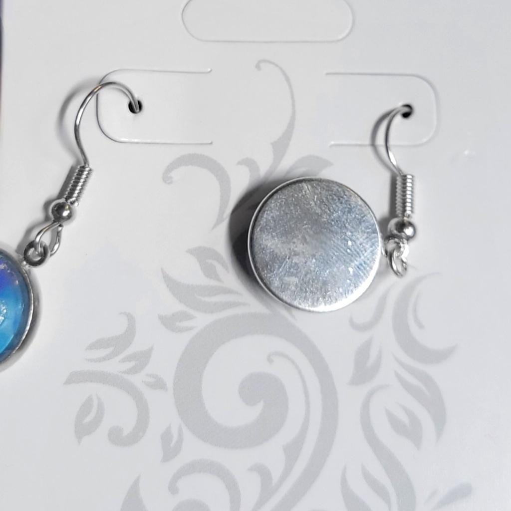 Artisanal marbled dangle drop earrings - Thumbnail 4