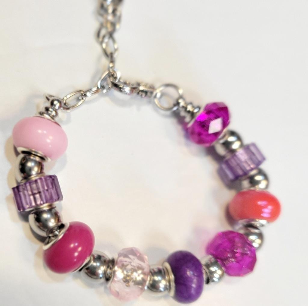European Style Beaded Bracelet 7" - Thumbnail 2