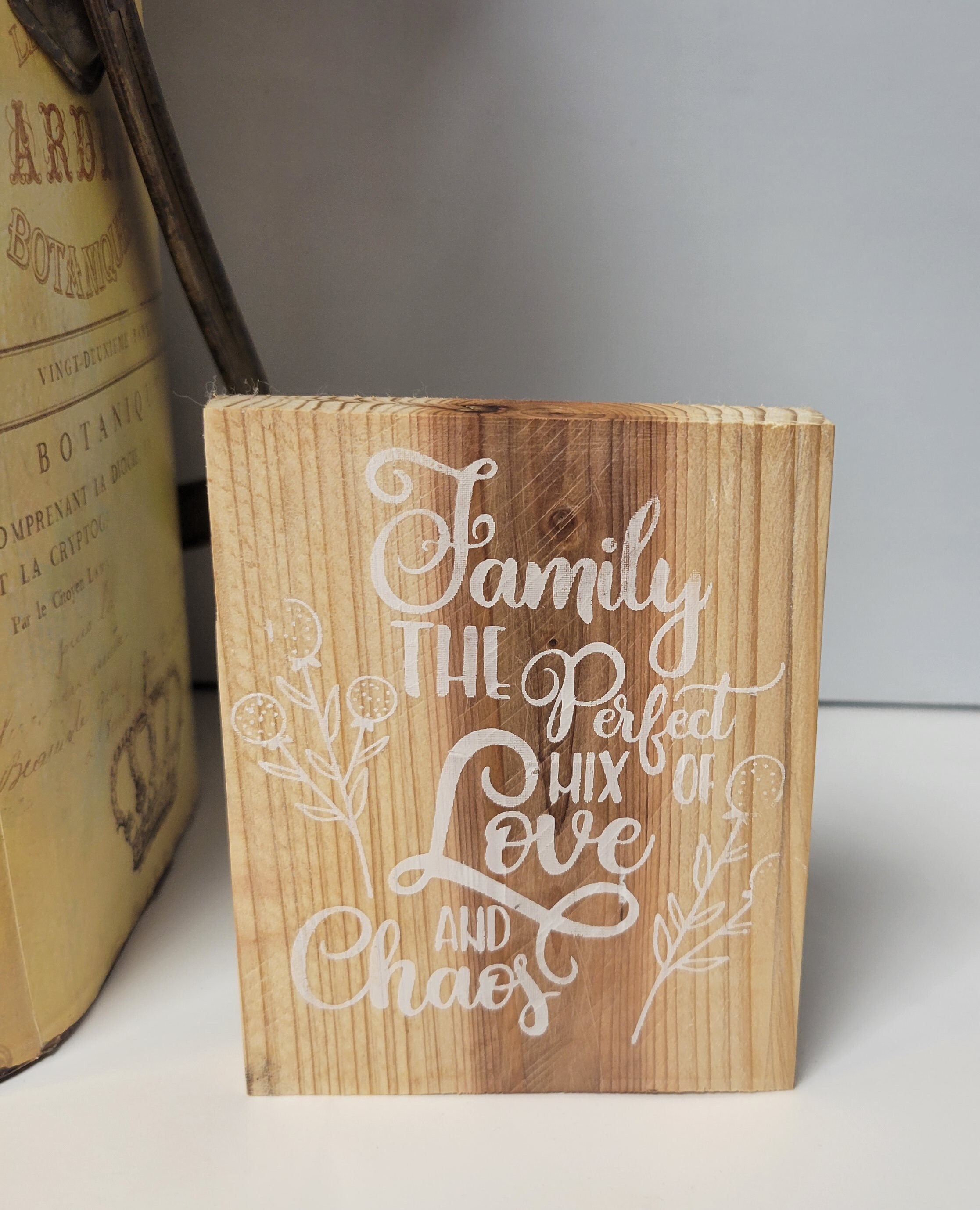 Family the perfect mix of love and chaos table art wall hanging rustic farmhouse