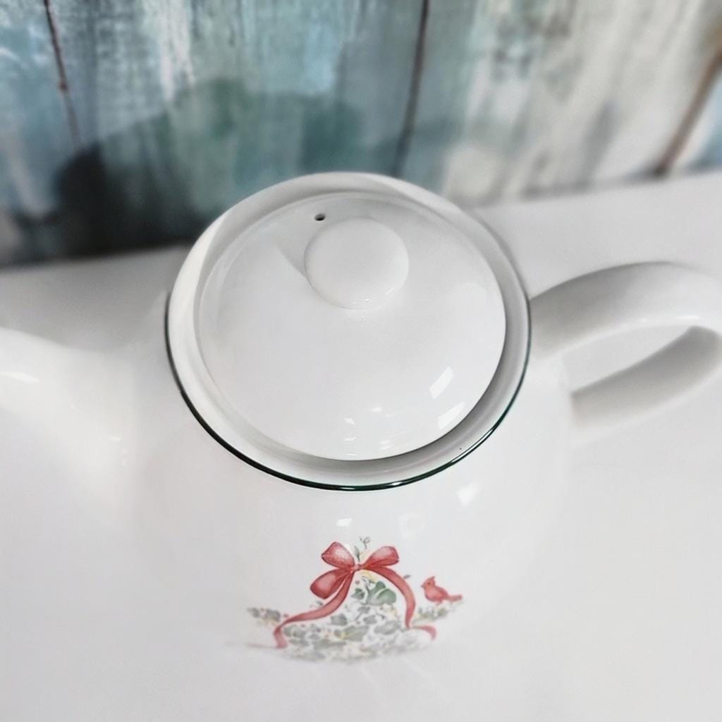 Vintage Corelle Coordinates 1999 Callaway Holiday Christmas teapot - Thumbnail 5