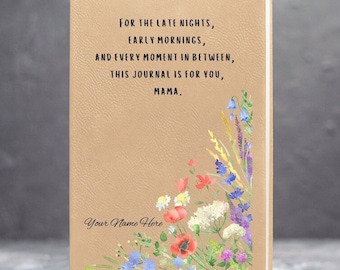 Personalisierte Mutterschaft Andenken Journal, Blumenmuster