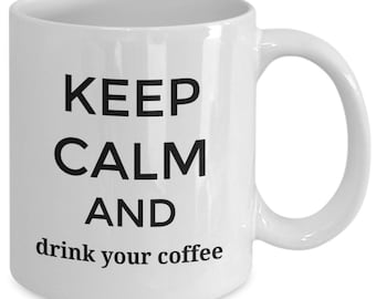 Behalten Sie ruhige Tasse, trinken Sie Ihre Kaffeetasse