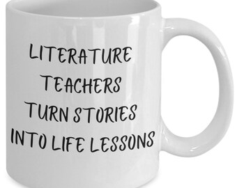 Literature Teacher Mug, Life Lessons Gift