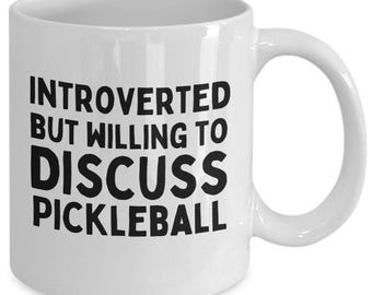 Introvertierter Pickleball Spieler Becher, lustiges Sport Geschenk