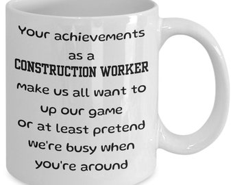 Taza de café divertida para obreros de la construcción (regalo)