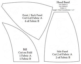 Welder Cap Acrylic fabric Cutting Template