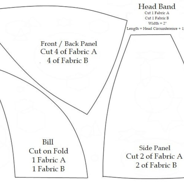 Welder Cap Acrylic fabric Cutting Template