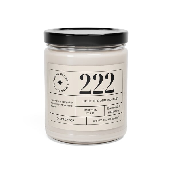 Balance And Harmony Candle 222 unique candle ideas candle jars non toxic soy candle candle jars spiritual manifestation candle