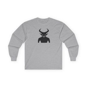Devil Horned Skull Made in Hell Long Sleeve Tee | Satanic Gothic Graphic