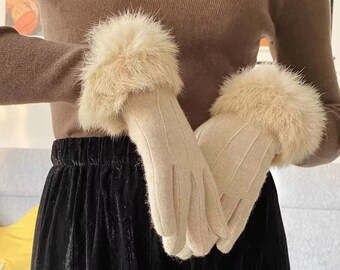 Elegant Women Gloves, Outdoor Gloves, Winter Warm Gloves, Soft Wool Gloves, Handmade Gloves, Touchscreen Gloves, Ridding Gloves, Gifts