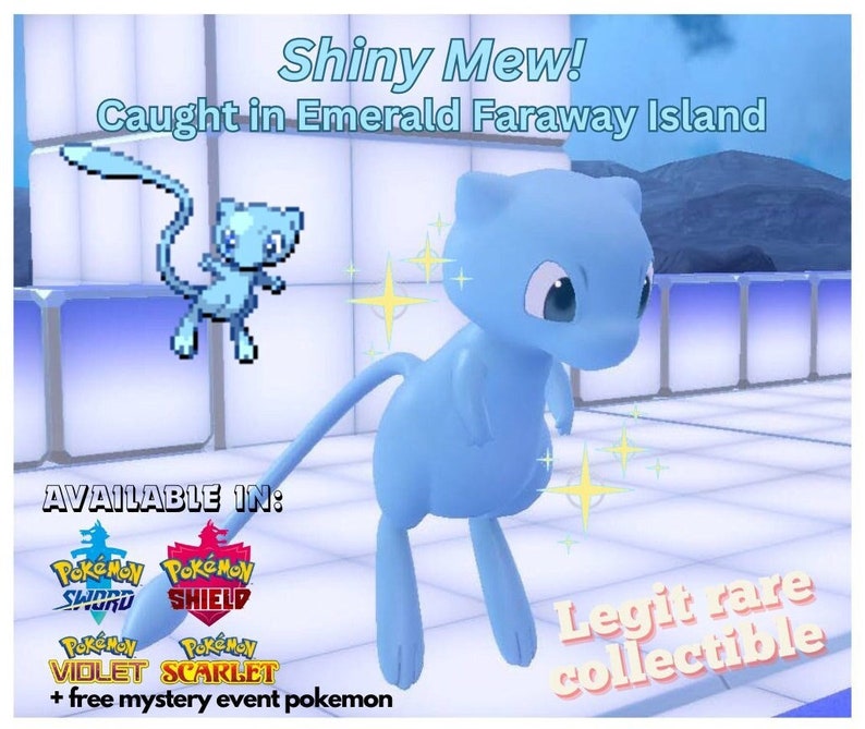 Mew Shiny O Non 6 IV Competitivo Legit Pokemon Spada Scudo - Foto 8