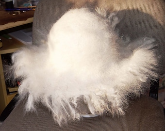 Alpaca wool hat with wide brims