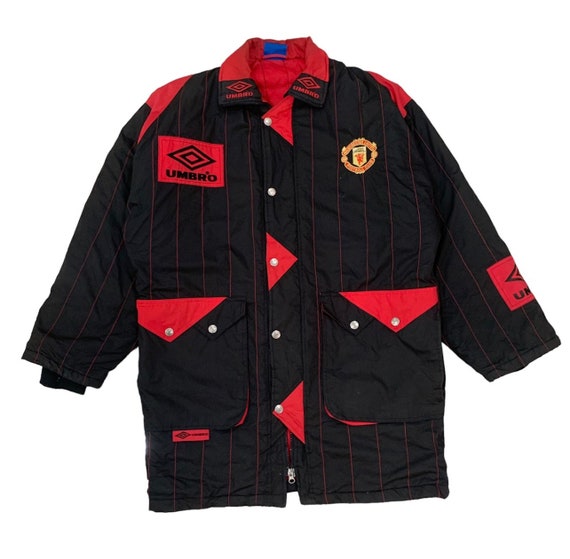 Vintage 90s Manchester United Umbro Jacket Size Medium Oversized