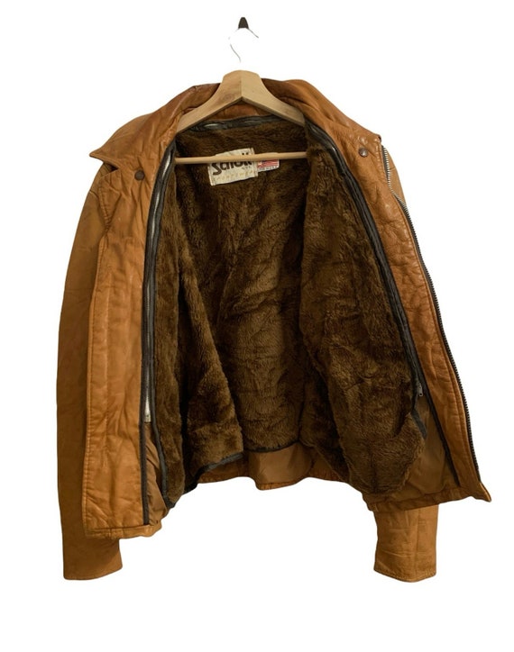 Vintage SCHOTT NYC Leather Motorcycle Bikers Jack… - image 2