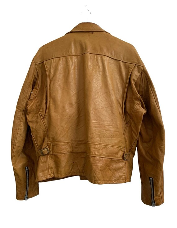 Vintage SCHOTT NYC Leather Motorcycle Bikers Jack… - image 3