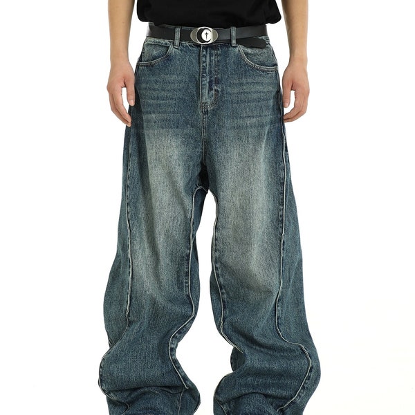 Baggy Oversized Vintage Retro Washed Denim Jeans