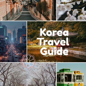 Planificateur de voyage en Corée du Sud PDF, itinéraire Séoul + Busan, guide de voyage imprimable et conseils, téléchargement numérique pour planifier facilement un voyage en Corée du Sud