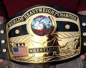 NWA domed Globe World Heavy Weight Championship Belt best for dad father friend son bf Christmas new year wwe replica wwf nwa iwgp wbc wbo