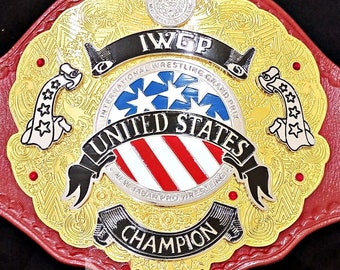 IWGP United States Heavyweight Wrestling Championship Belt Dual Metal best for dad son bf Christmas newyear wwe replica wwf nwa iwgp wbo wbc