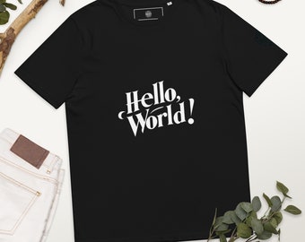 Hola Mundo - camiseta unisex de algodón orgánico