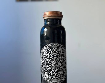 Eco-friendly Copper printed pure Copper Bottle 1 Lt Water Proof Protection Health Benefits Copper Bottle