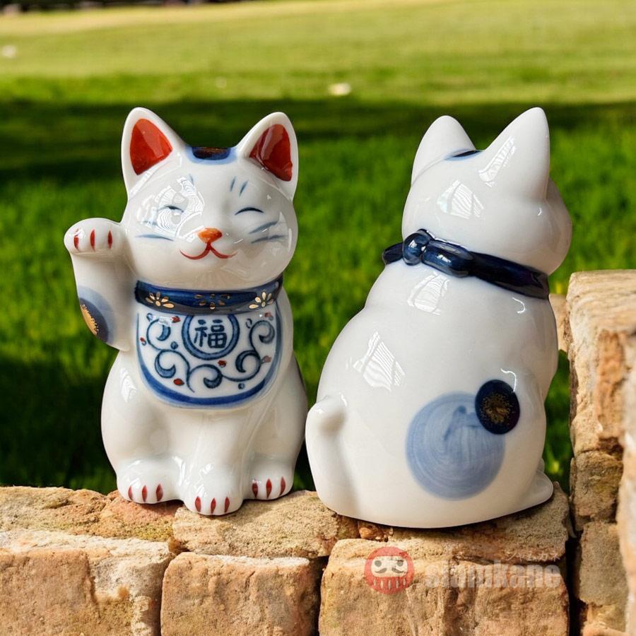招き猫：高さ10.5cmの日本製陶器人形 - Etsy 日本