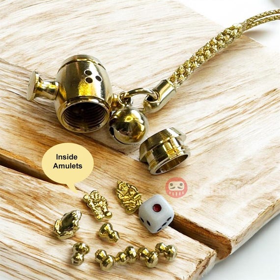 Japanese Lucky Hammer Amulet With Miniature Charms Inside - Etsy