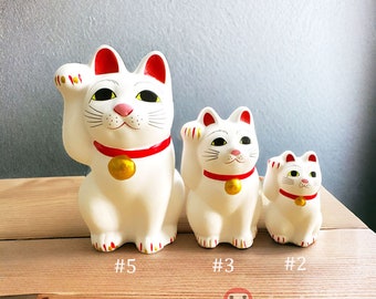 招き猫ファミリーセット：豪徳寺の陶器製招き猫 - Etsy 日本