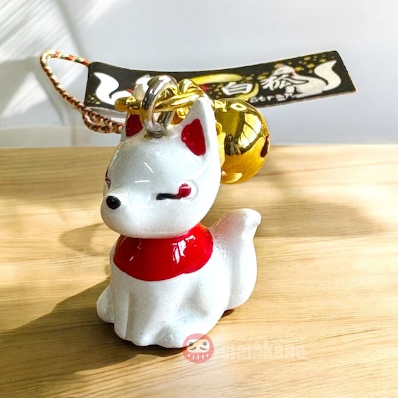 Kitsune Fushimi Inari Lucky Amulet Fox Strap and Keychain - Etsy