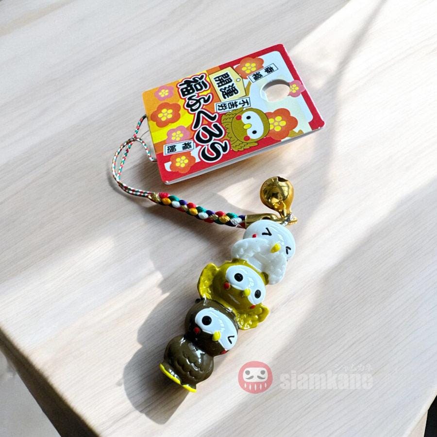 3 Faces Lucky Charm Neko, Daruma, Kaeru, Fukurou Japanese Strap - Etsy