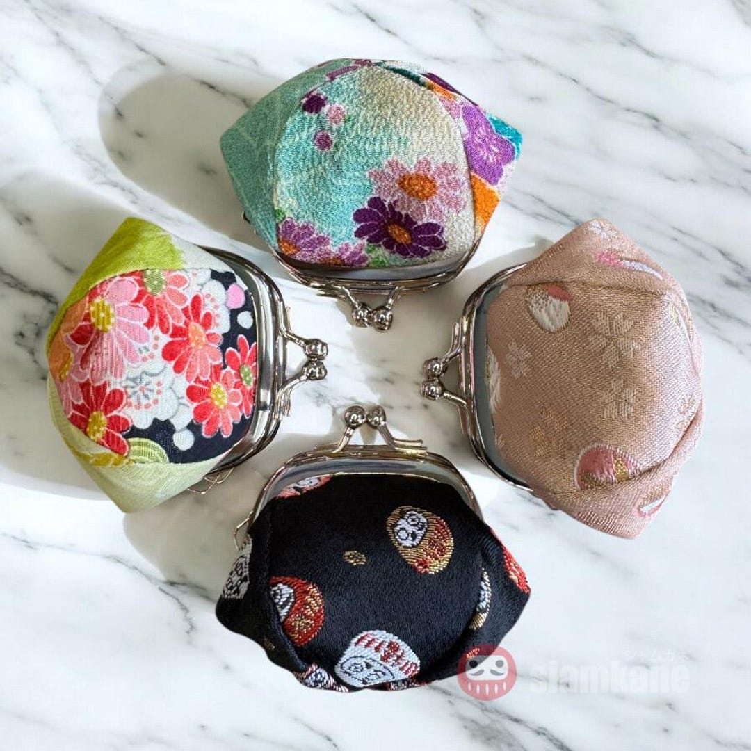 Midori Small Japanese Silk Pouch Coin Purse Bag Luxury Fabric