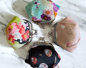 Midori Small Japanese Silk Pouch Coin Purse Bag Luxury Fabric
