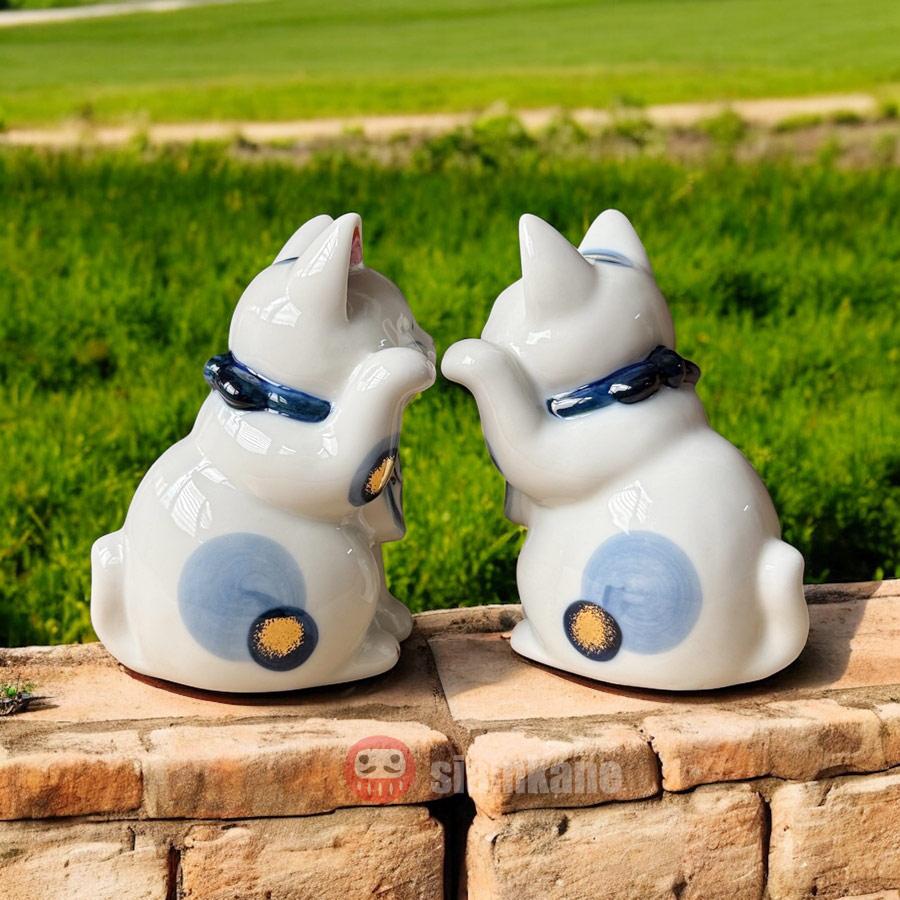 招き猫：高さ10.5cmの日本製陶器人形 - Etsy 日本