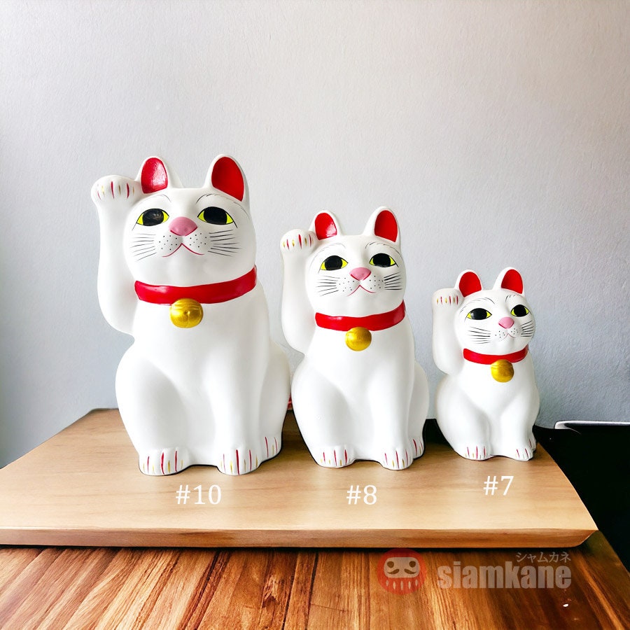 招き猫ファミリーセット：豪徳寺の陶器製招き猫 - Etsy 日本