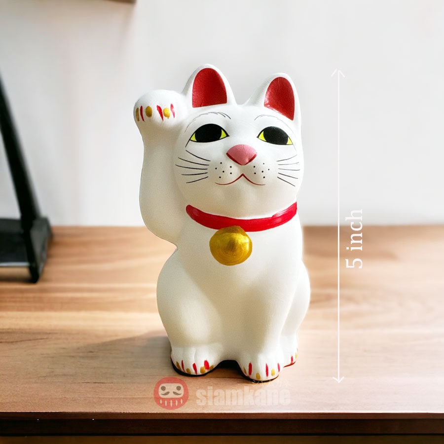 Lucky Cat Maneki Neko Gotokuji Temple Size 5 Tall 5 Inch Etsy UK