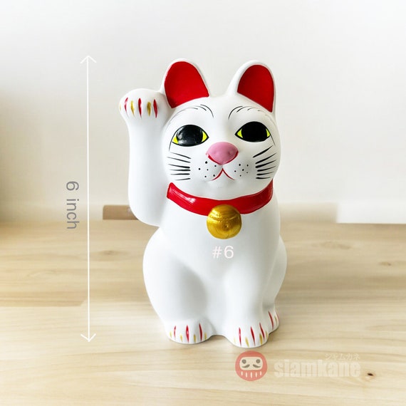 招き猫招き猫豪徳寺サイズ#6、高さ6インチ - Etsy 日本