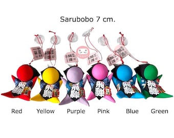 Sarubobo Amuleto de la suerte tradicional japonés de Hida Takayama 7 cm.