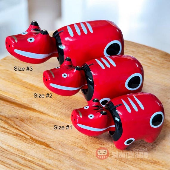 Japanese Akabeko Lucky Cow – Fukushima Folk Charm, Red Original
