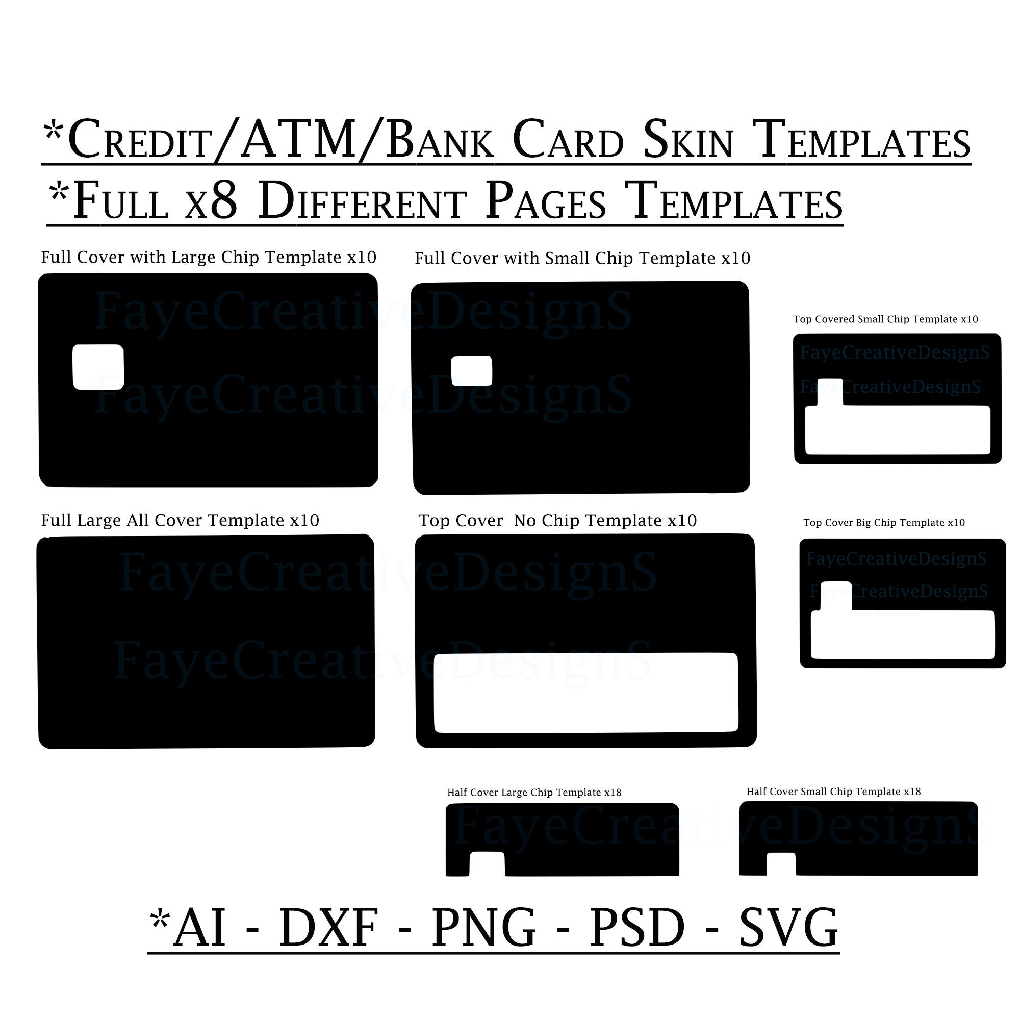 Credit ATM Bank Card Skins Templates Etsy Credit ATM Bank Card Skins Templates Etsy