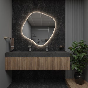 Pet Cartoon Image Coat Design Nordic Bedroom LED Mirror - China Makeup  Mirror, Irregular Mirror